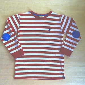The Beaufort Bonnet Company striped top (stained) red and white